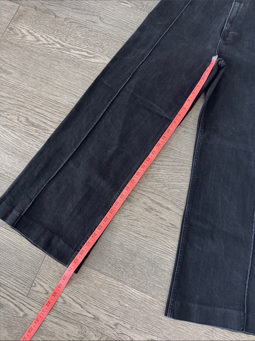 🌼Zara🌼 Washed Black High Rise Wide Leg Jeans, Size 8 - Picture 5 of 7